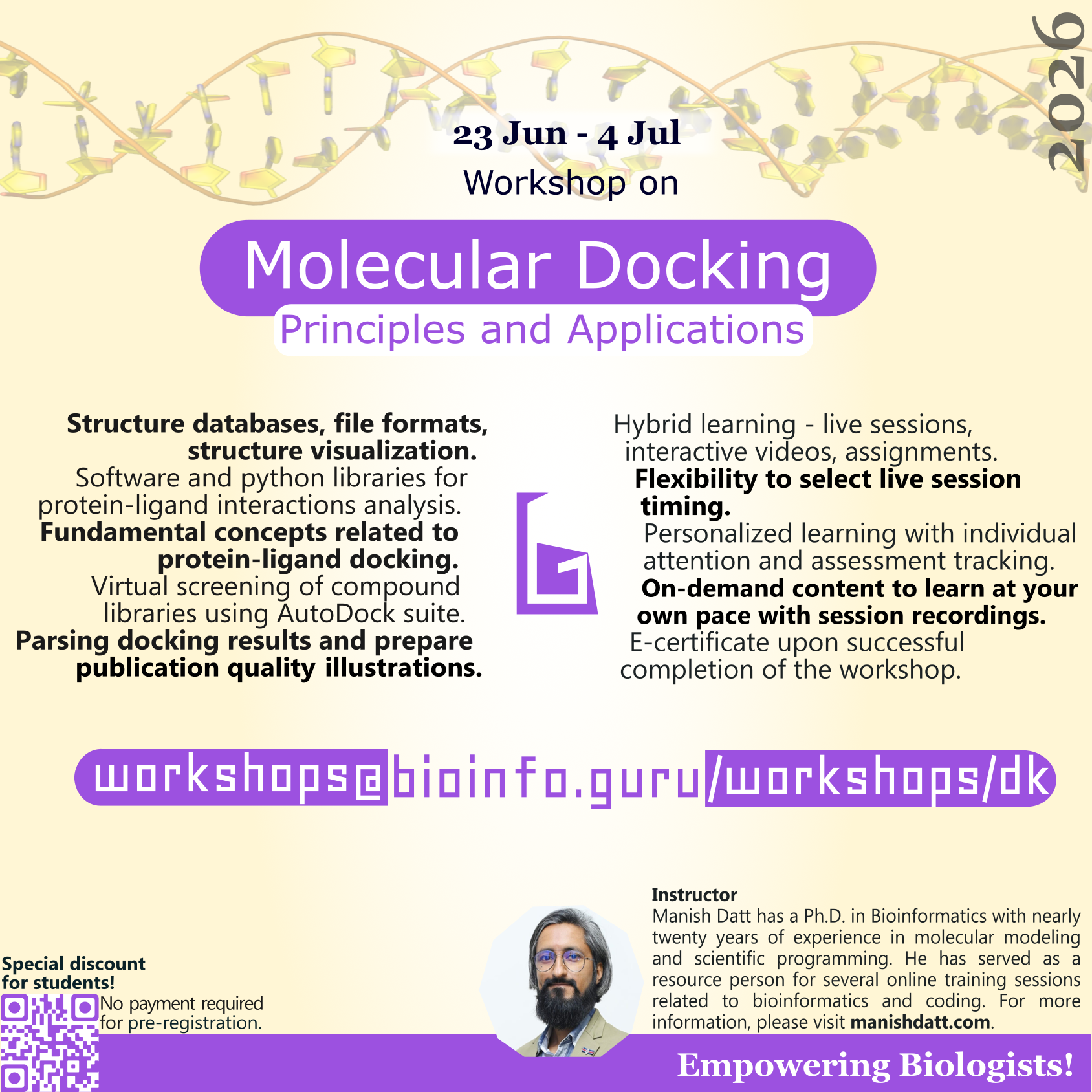 Workshop on Molecular Docking - Principles and Applications Poster